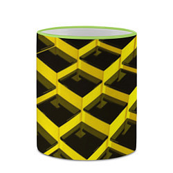 Кружка 3D Желтые ступеньки, цвет: 3D-светло-зеленый кант — фото 2