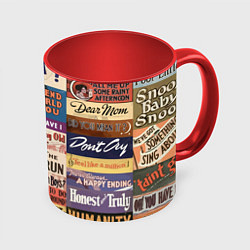 Кружка 3D Рекламные стикеры - retro, цвет: 3D-белый + красный