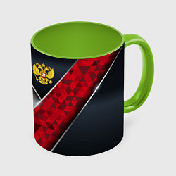 Кружка 3D Red & black Russia, цвет: 3D-белый + светло-зеленый
