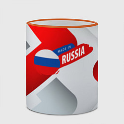 Кружка 3D Welcome to Russia red & white, цвет: 3D-оранжевый кант — фото 2