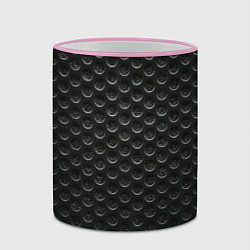 Кружка 3D Карбоновые соты текстура, цвет: 3D-розовый кант — фото 2