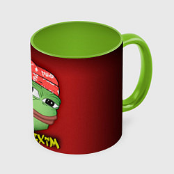 Кружка 3D Ricardo Pepe, цвет: 3D-белый + светло-зеленый