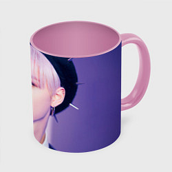 Кружка 3D Stray Kids 2nd World Tour Maniac Felix, цвет: 3D-белый + розовый