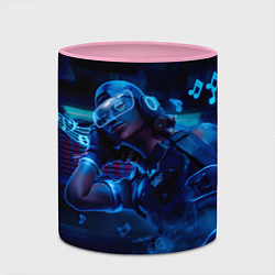Кружка 3D Valorant Raze, Музыка, цвет: 3D-белый + розовый — фото 2