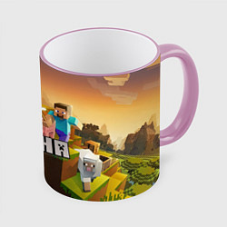 Кружка цветная Алена Minecraft