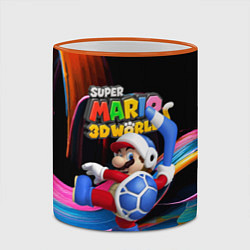 Кружка 3D Super Mario 3D World - Boomerang, цвет: 3D-оранжевый кант — фото 2