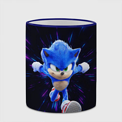 Кружка 3D Sonic running, цвет: 3D-синий кант — фото 2