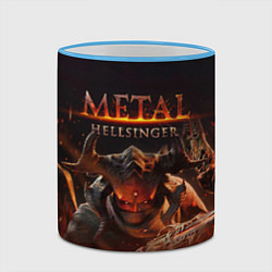 Кружка 3D Полудемон Metal Hellsinger, цвет: 3D-небесно-голубой кант — фото 2