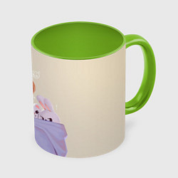 Кружка 3D SKZOO Felix Jinniret Leebit, цвет: 3D-белый + светло-зеленый