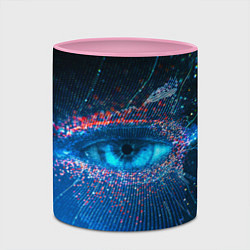 Кружка 3D Цифровой глаз, цвет: 3D-белый + розовый — фото 2
