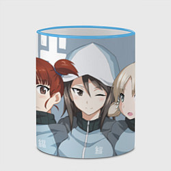 Кружка 3D Мика с Аки и Микко, цвет: 3D-небесно-голубой кант — фото 2