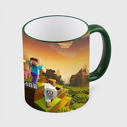 Кружка 3D Станислав Minecraft, цвет: 3D-зеленый кант