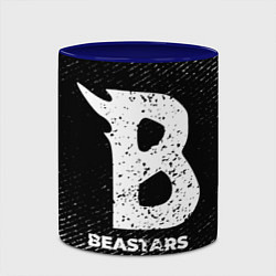 Кружка 3D Beastars с потертостями на темном фоне, цвет: 3D-белый + синий — фото 2