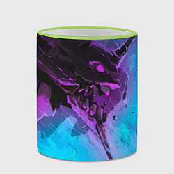 Кружка 3D Neon Genesis Evangelion - Eva 01, цвет: 3D-светло-зеленый кант — фото 2