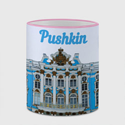 Кружка 3D Город Пушкин : Екатерининский дворец, цвет: 3D-розовый кант — фото 2