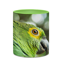 Кружка 3D Попугaй, цвет: 3D-белый + светло-зеленый — фото 2