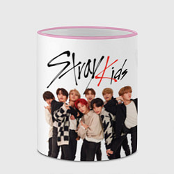 Кружка 3D Stray Kids white background, цвет: 3D-розовый кант — фото 2