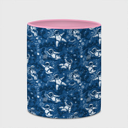 Кружка 3D Космонавт с котом, цвет: 3D-белый + розовый — фото 2