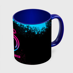 Кружка 3D Real Madrid - neon gradient, цвет: 3D-белый + синий