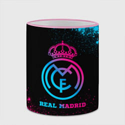 Кружка 3D Real Madrid - neon gradient, цвет: 3D-розовый кант — фото 2