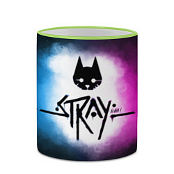 Кружка 3D Stray black, цвет: 3D-светло-зеленый кант — фото 2