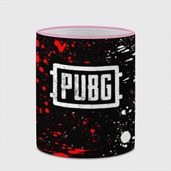 Кружка 3D PUBG white grunge, цвет: 3D-розовый кант — фото 2