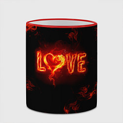 Кружка 3D Fire love, цвет: 3D-красный кант — фото 2
