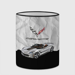 Кружка 3D Chevrolet Corvette - motorsport, цвет: 3D-черный кант — фото 2