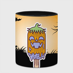 Кружка 3D Тыквенное мороженое, цвет: 3D-белый + черный — фото 2