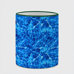 Кружка 3D Синий лёд - текстура, цвет: 3D-зеленый кант — фото 2