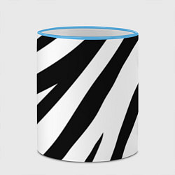 Кружка 3D Камуфляж зебры, цвет: 3D-небесно-голубой кант — фото 2