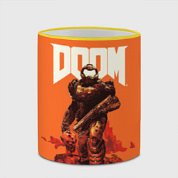 Кружка 3D DOOM - Doomguy, цвет: 3D-желтый кант — фото 2