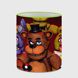 Кружка 3D Пять ночей Фредди, цвет: 3D-светло-зеленый кант — фото 2
