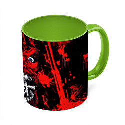 Кружка 3D Slipknot red blood, цвет: 3D-белый + светло-зеленый