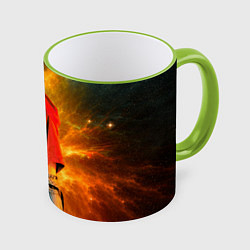 Кружка 3D Hyunjin Stray Kids space, цвет: 3D-светло-зеленый кант