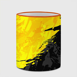Кружка 3D Black and yellow, цвет: 3D-оранжевый кант — фото 2