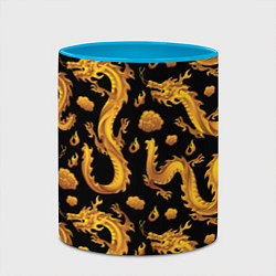 Кружка 3D Golden dragons, цвет: 3D-белый + небесно-голубой — фото 2