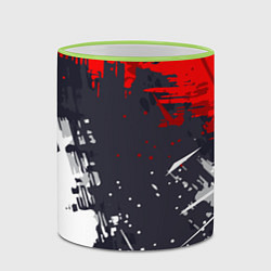 Кружка 3D Абстрактные брызги, цвет: 3D-светло-зеленый кант — фото 2