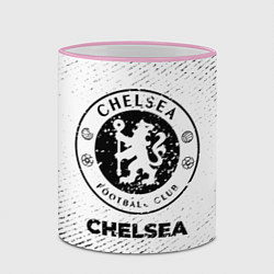 Кружка 3D Chelsea с потертостями на светлом фоне, цвет: 3D-розовый кант — фото 2