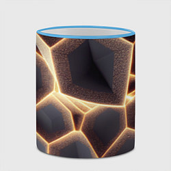 Кружка 3D Сотовая лава, цвет: 3D-небесно-голубой кант — фото 2