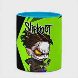 Кружка 3D Slipknot green, цвет: 3D-белый + небесно-голубой — фото 2