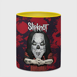 Кружка 3D Slipknot dark red, цвет: 3D-белый + желтый — фото 2