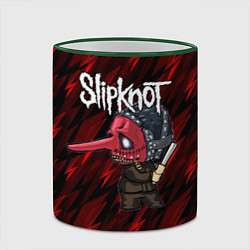 Кружка 3D Slipknot красные молнии, цвет: 3D-зеленый кант — фото 2