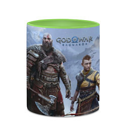 Кружка 3D God of war ragnarok-God of War: Рагнарёк, цвет: 3D-белый + светло-зеленый — фото 2