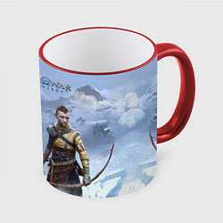 Кружка 3D God of war ragnarok-God of War: Рагнарёк, цвет: 3D-красный кант