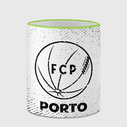 Кружка 3D Porto с потертостями на светлом фоне, цвет: 3D-светло-зеленый кант — фото 2