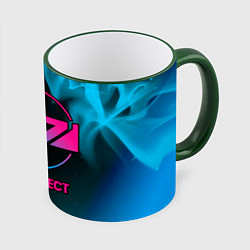 Кружка 3D Mass Effect - neon gradient, цвет: 3D-зеленый кант