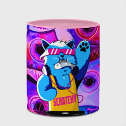 Кружка 3D DJ Scratchy in pink glasses, цвет: 3D-белый + розовый — фото 2