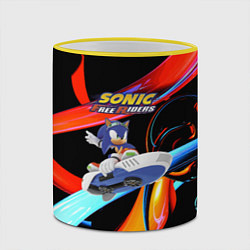 Кружка 3D Sonic Free Riders - Hedgehog, цвет: 3D-желтый кант — фото 2