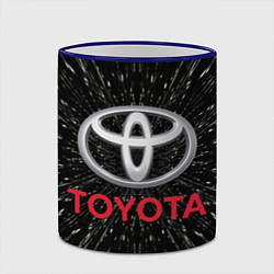 Кружка 3D Тойота, эмблема, автомобильная тема, цвет: 3D-синий кант — фото 2